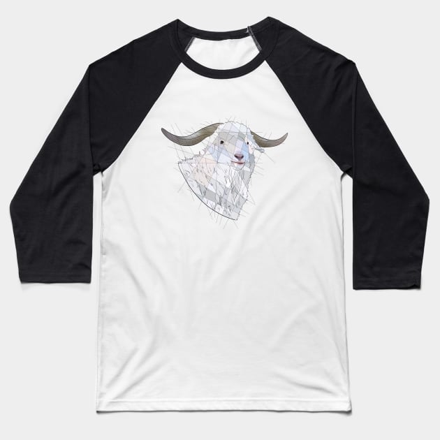 Angora Goat Baseball T-Shirt by Blacklightco